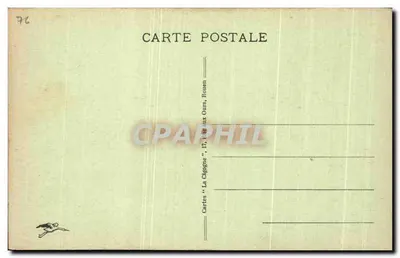 Rouen - Hotel de Ville — com estátua equestre — editor 'La Cigogne', n° 495 — Verso