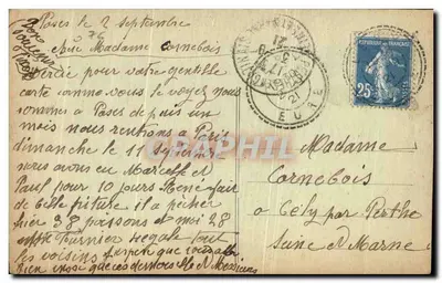 Rouen — Stara domowa z XV wieku, Rue St-Romain — C.V. 315 — Rewers
