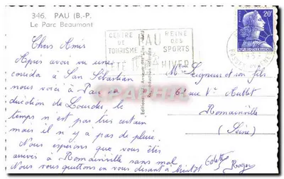 Park Beaumont — Pau (B.P.) — Wydawnictwo REX, seria 346 — Rewers