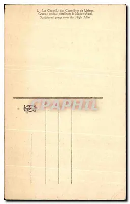 Estátua da Virgem Maria e do Cristo — Capela das Carmelitas de Lisieux — editor não identificado — Verso