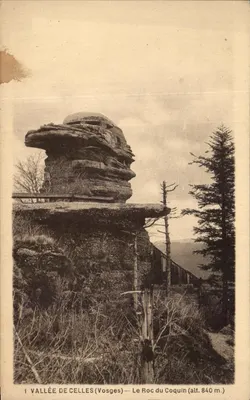 Vale de Celles (Vosges) — O Roc do Coquin (alt. 840 m.)