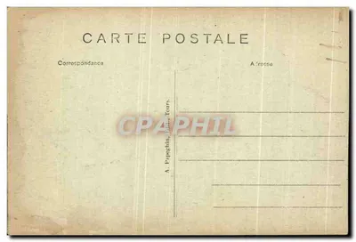 Tours (Indre-et-Loire) — La Basílica de San Martín y la Torre Carlomagno — A.P. — Reverso