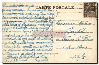 Witaj z Rouen — kolorowana karta z widokami lokalnymi i kwiatami — nieznany wydawca, nr 657 — Rewers