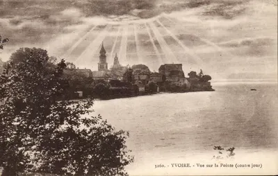 Yvoire - Vista sobre a Ponta (contra-luz) - ABEM - Edição 'Les Jolis Coins de Savoie'
