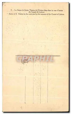 Estátua de Santa Teresinha do Menino Jesus — Carmel de Lisieux — editor não identificado — Verso