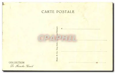 A Franche-Comté pitoresca — Raios de sol sob os pinheiros — Coleção La Franche-Comté, Braun & Cie, Mulhouse-Dornach — Verso