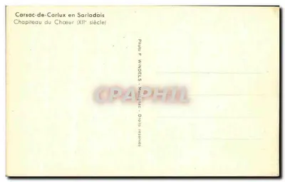 Carsac-de-Carlux — Capitel do coro (século XII) — Foto F. WINDELS, Montignac — Verso
