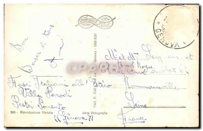 Genova-Sestri - Pejzaż — Usel, F. Calli & C. - n° 380 — Rewers