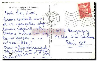 Stare wieże — Cognac (Charente) — La Cigogne, n°16.102.04 — Rewers