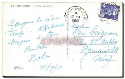 Chamonix — Morze lodowe — Wydawnictwo J. DORRE — Rewers