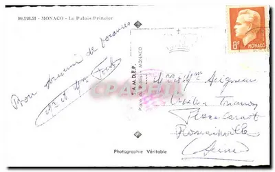 O Palácio Real — Mônaco — editor JA CIGOGNE, n° 99.148.51 — Verso