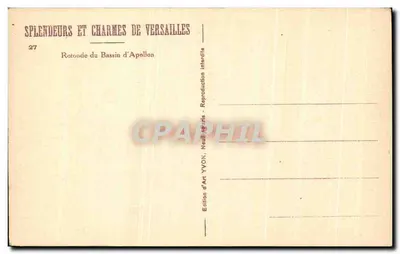 Rotonde du Bassin d'Apollon — Versailles — Édition d'Art YVON — Verso