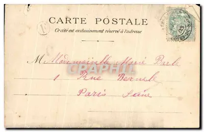 Tarjeta postal antigua Fantasía Niños Pobres Bretones Marineros — Reverso