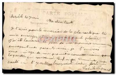 Fleur de trèfle — motif central avec trèfle à quatre feuilles et petits trèfles — éditeur non visible — Rewers