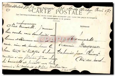 Kwitki fioletów — Współczesne życzenia — Karta pocztowa z Châlons-sur-Marne — Rewers