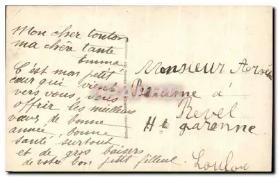 Dwa dzieci — z bukietem róż — wydawca A. de la Rue, n° 123 — Rewers