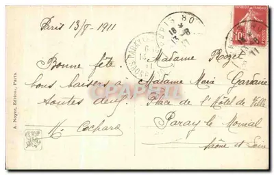 O Colin-Maillard — Salão 1911 — P. Carrier-Belleuse, n°1003, editor A.N. Paris — Verso