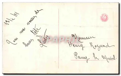 Młoda kobieta w czapce z motywami — fotografia podpisana 'Leroy' — wydawca Leroy, n° 29871/2 — Rewers