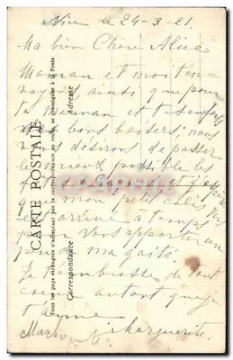 Flores e sinos — Páscoa — Carta postal — Verso