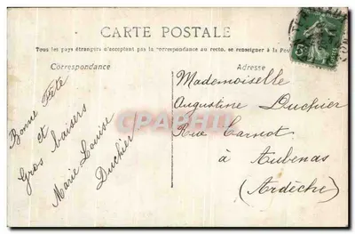 Dziewczyna w różowej sukni — z bukietem róż i tekstem 'Bonne Fête' — wydawca nieznany, n° 1239 — Rewers