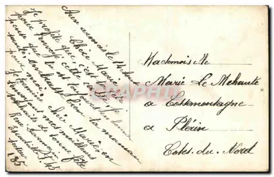 Arranjo de flores — lavanda, margarida, pêssego e tulipa — editor Furia, n° 1763½ — Verso