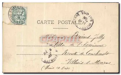 Primavera — Poema e jovem mulher sob uma árvore florida — A.N. Paris, n°333 — Verso