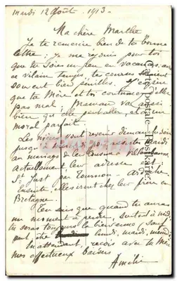 Paisaż zimowy — dom pokryty śniegiem, owce, strumień — H. Lawed Pinket, G.M.R.-E. — Rewers
