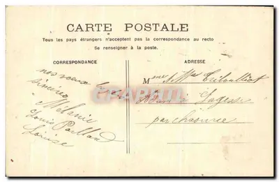 Uccelli e rose — cartolina postale con testo 'Portez lui mon souvenir' — editore sconosciuto, numero di serie non visibile — Verso