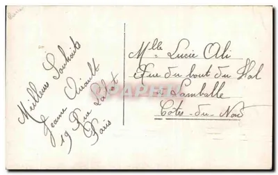 Frau mit weißem Schal — 'Glückliches Neues Jahr' — Photo CRO n°5/158 — Rückseite