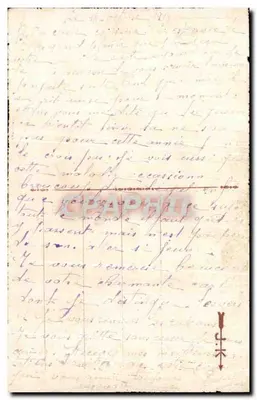 Violet — Poëm en landschap — Antieke ansichtkaart — Achterkant
