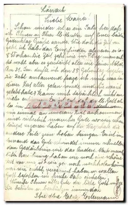 Menina com carrinho de flores — Carta de aniversário — editor não visível — Verso