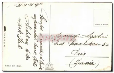Zamknięty w śniegu — zimowy krajobraz — W.R.B. & Co. nr 3025 — Rewers