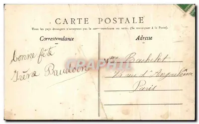 Bonne Fête — texte décoré de portraits féminins — éditeur inconnu — Rewers