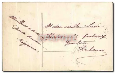 Kobieta w sukni z paskami trzymająca koszyk z kwiatami — Wysłanie przyjaciółki — wydawca Felis, nr 8017 — Rewers