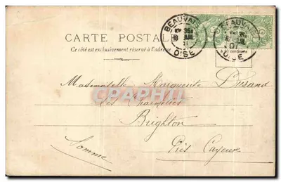 Cinq jeunes filles — scène de groupe — S.P. PARIS. RUEIL, Série N° 3 — Verso