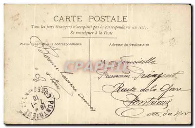 Homme à moustache tenant un panier de fleurs — Bonne Année — Circe, n° 4183 — Achterkant