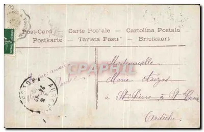 Pai Natal e criança — cena de Natal — editor XPC n°4359 — Verso