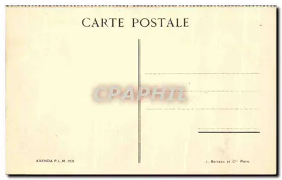 Zamieczona dolina — Widok na Megève — Agenda P.L.M. 1931 — Rewers
