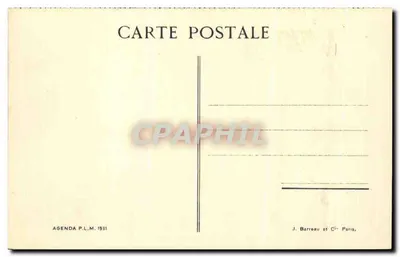 Marseille — O Velho Port — C.L. Auclair-Melot, Agenda P.L.M. 1931 — Verso