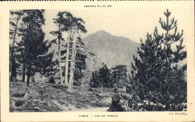 Córsega — Col de Vergio — Agenda P.L.M. 1931
