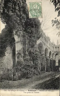 O País de Caux — Valmont — Ruínas da Abadia — Vista tirada da entrada