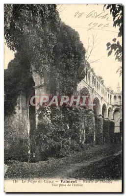 O País de Caux – Valmont – Ruínas da Abadia Vista tirada da entrada