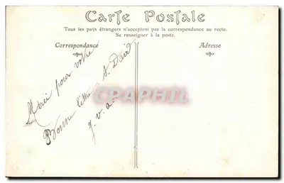 Nogent-le-Rotrou — Vista sobre el Huisne y la Abside de la Iglesia de San Léaire — Reverso