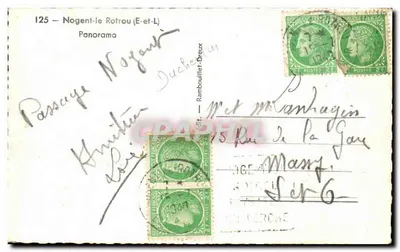 Nogent-le-Rotrou — Panorama — edição Rambouillet-Dreux n°125 — Verso