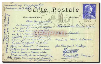Coutances — A Hôpital e o Convento das Augustinas — LL — Verso