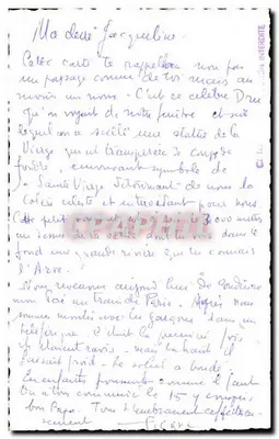 Statua Matki Bożej na 3000 metrach — Col de l'Arve — wydawca nieznany — Rewers