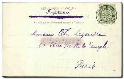 Honfleur — Najświętsza Maryja Panny łaski — LL. — Rewers