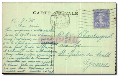 Parigi — L' Avenue des Champs-Élysées e i Cavalli di Marly — A.P. — Verso