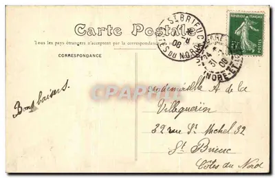 Le Mans — Hotel Pocztowy i Telegrafowy — Foto J. Bouveret — Rewers