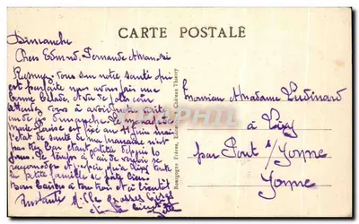 Ao redor de LA FERTÉ-sous-JOUARRE (S.-et-M.) — Vista panorâmica da Vale da Marne, Moitiébard, St-Anildé e Vaux — editor Bourgogne Frères, Château-Thierry — Verso